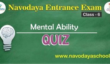 Navodaya School Class 6 Mental Ability Reasoning Daily Test