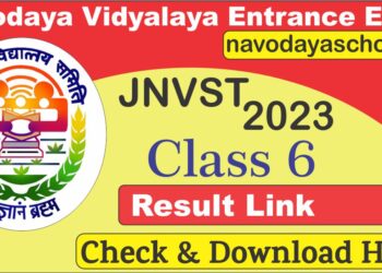 Navodaya Vidyalaya JNV Result 2023 Class 6th Link Selection List PDF Download