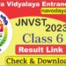 Navodaya Vidyalaya JNV Result 2023 Class 6th Link Selection List PDF Download