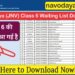 Navodaya Class 6 Result Waiting List Download Check Your Seat Now